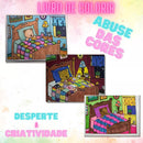 Livro de Colorir Bobbie Goods 50 Folhas 180g Caderno de Desenho Pintura Coloring