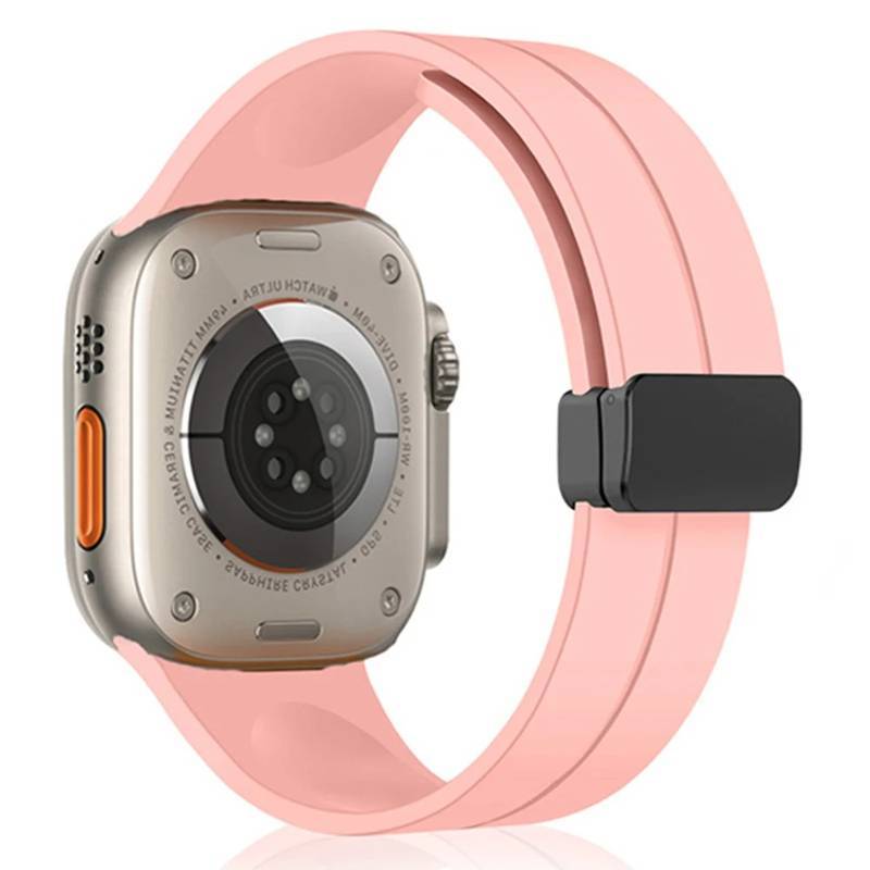 Pulseira de Silicone Magnética Dobrável 38mm/40mm/41mm