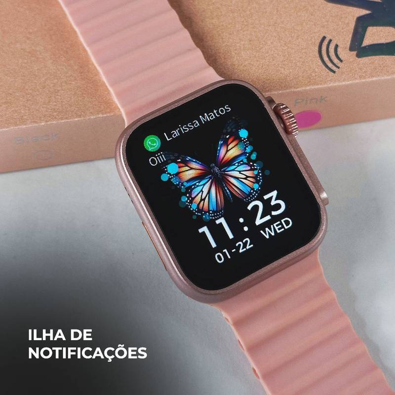 Smartwatch WS26 Ultra 2 Mini 42mm com 4 Pulseiras e Dual Touch