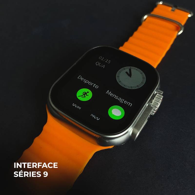 Smartwatch WS 80 Ultra 2 +Fone bluetooth com 7 Pulseiras