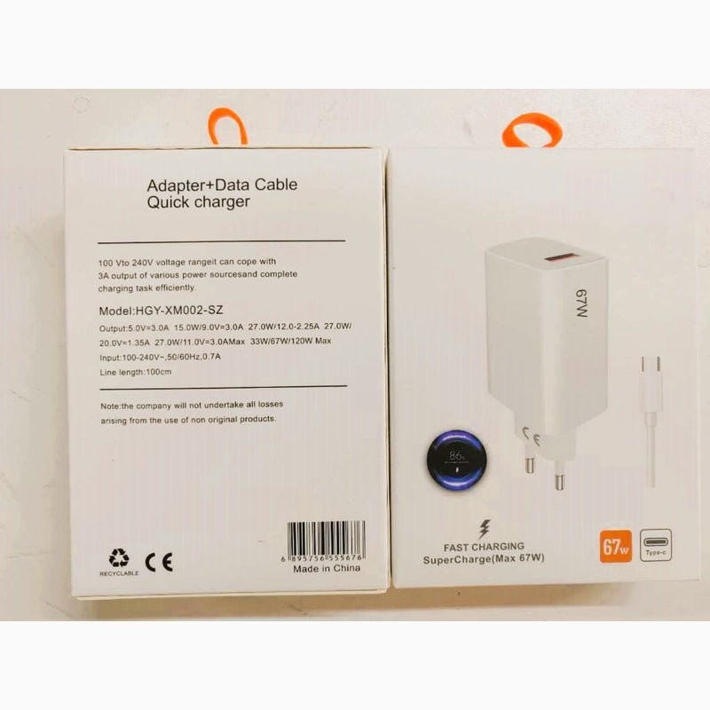 Cabo de Carregamento Super Poderoso, Redução do Ruído Principal, 67W 120W