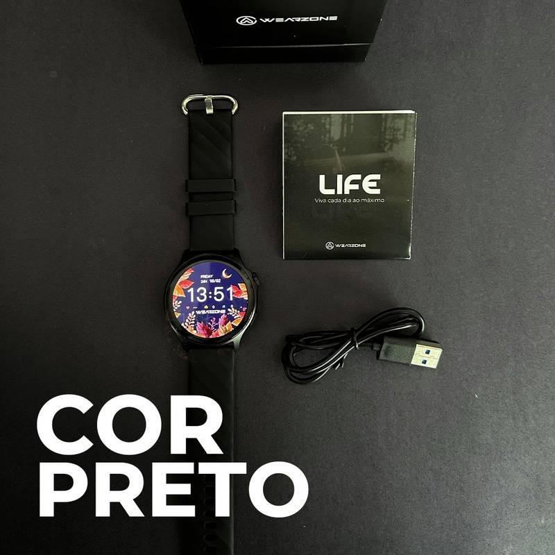 Smartwatch Life a Prova D'gua  1ATM Amoled Bateria de Longa Duração 100 Modos de Esporte