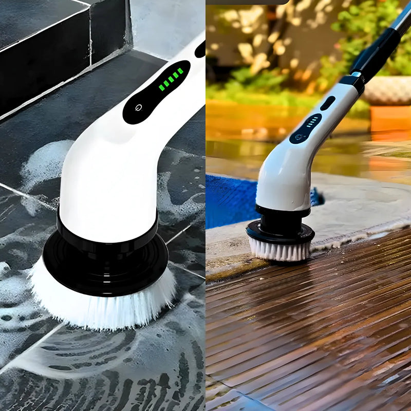 Esfregão Elétrico Versátil de Limpeza 360° Giratório.