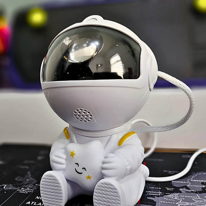 Astronauta Led Projetor Nebulosa Galáxia Estrelada