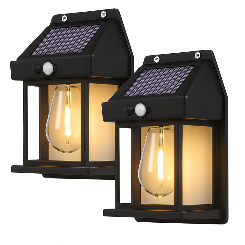 Lâmpada de Parede Solar com Sensor.