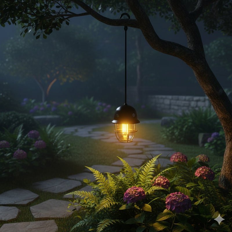 Luminária Retrô com Carregamento USB.