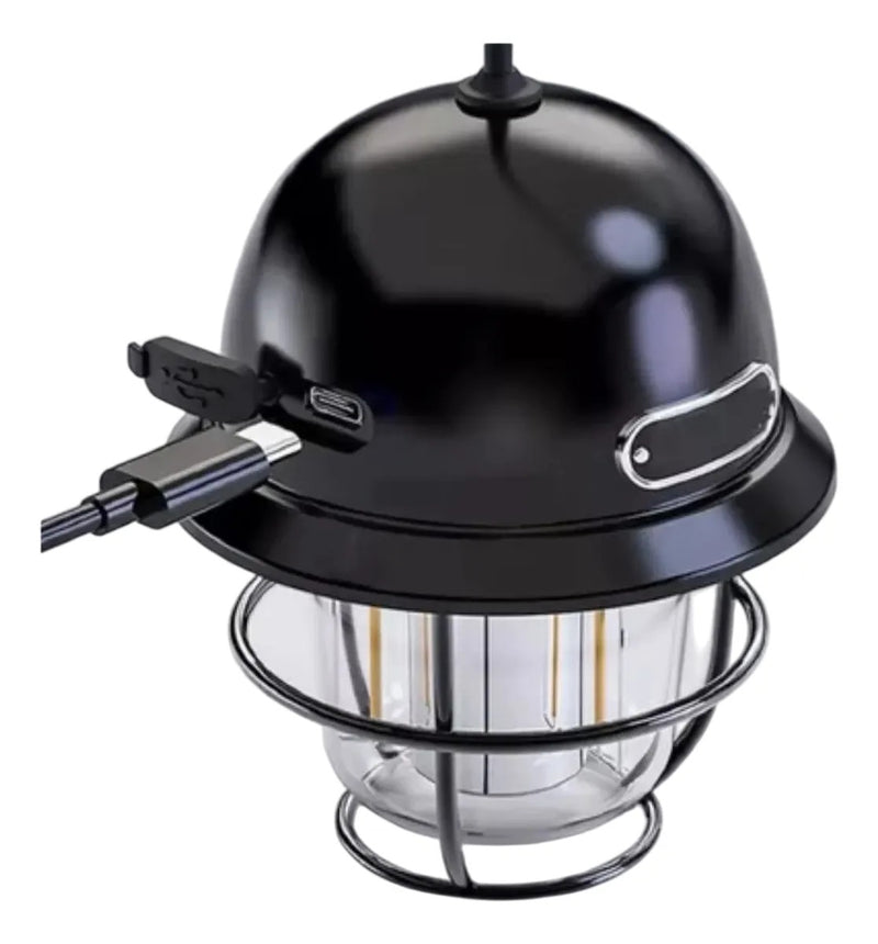 Luminária Retrô com Carregamento USB.