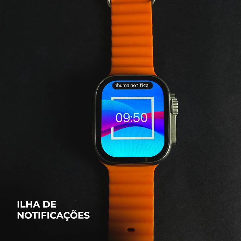 Smartwatch WS 80 Ultra 2 +Fone bluetooth com 7 Pulseiras