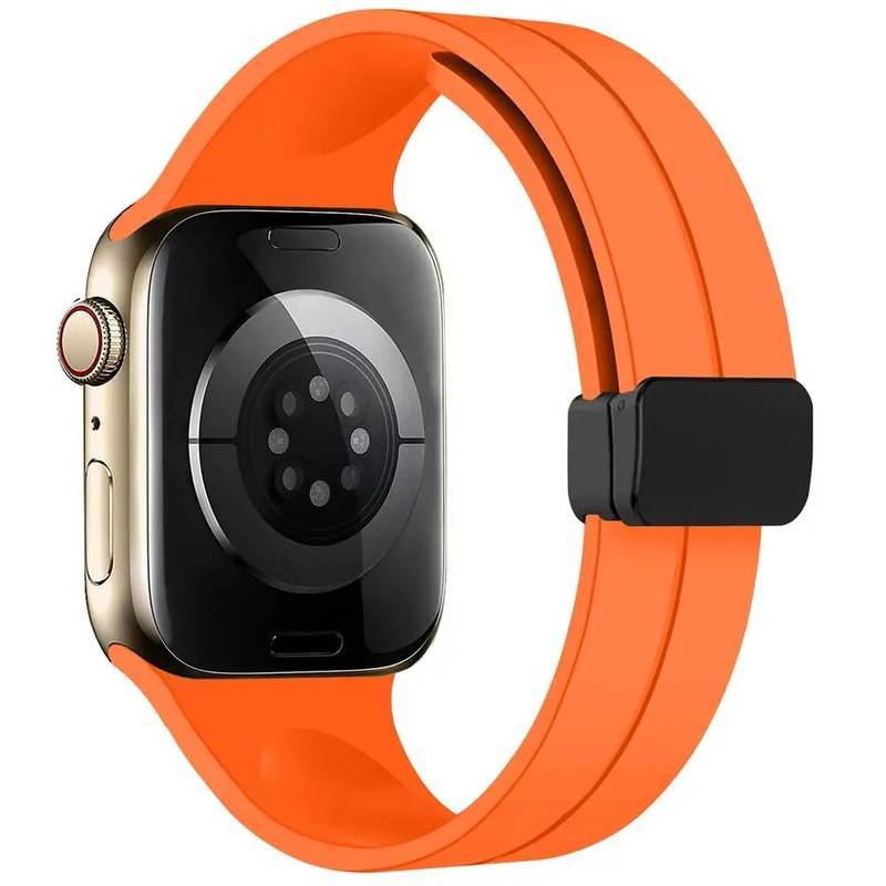 Pulseira de Silicone Magnética Dobrável 38mm/40mm/41mm