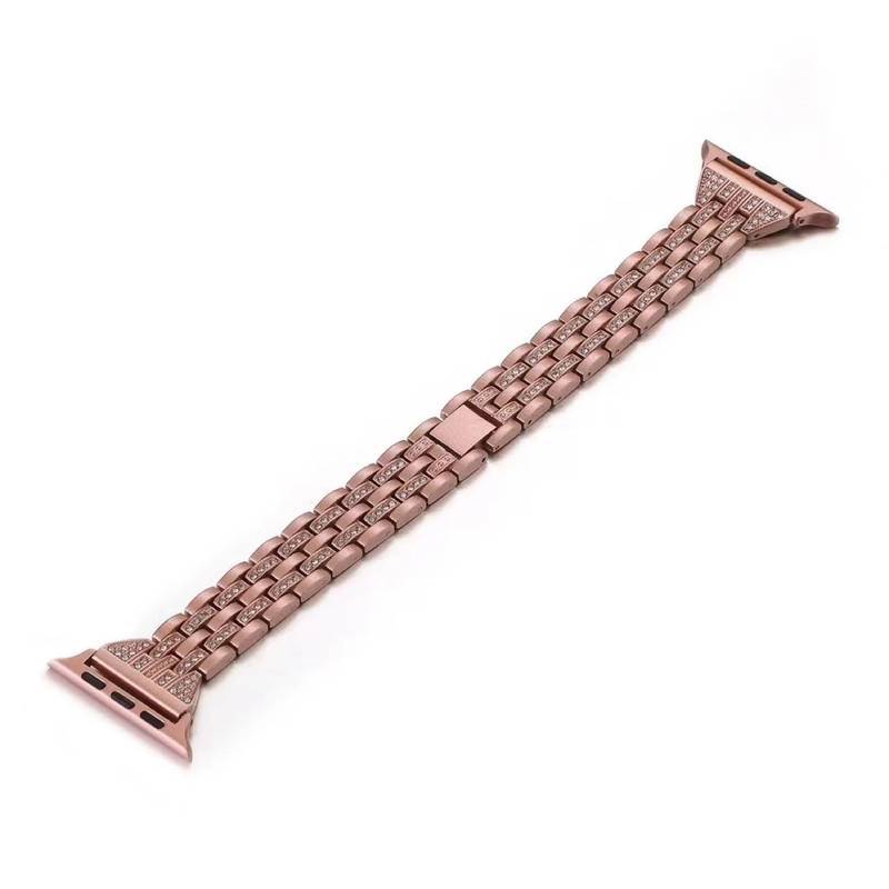 Pulseira de Aço com Cristais 42mm 44mm 45mm 49mm