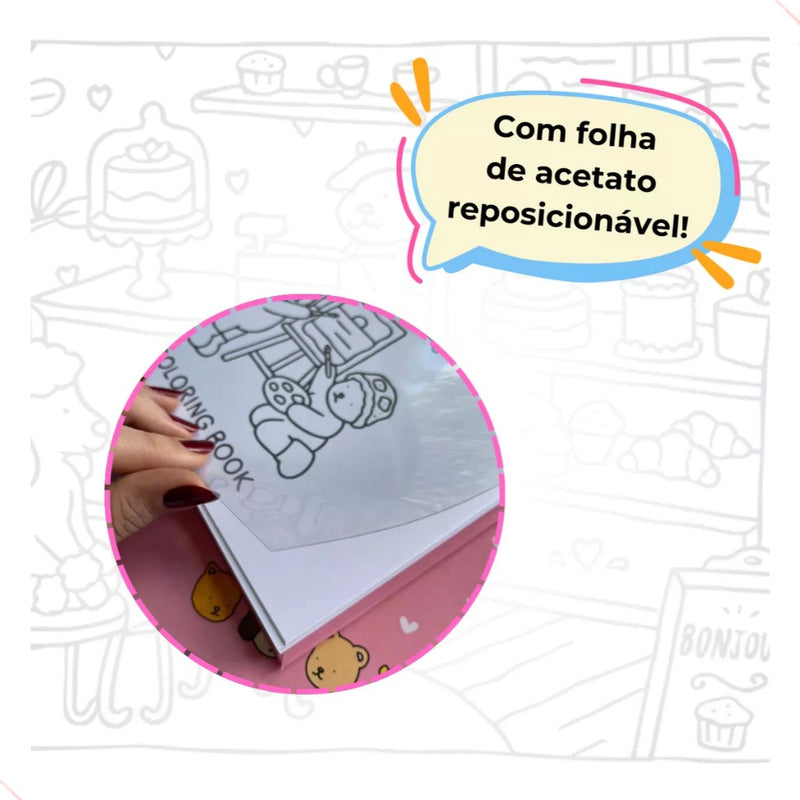 Livro de Colorir Bobbie Goods 50 Folhas 180g Caderno de Desenho Pintura Coloring