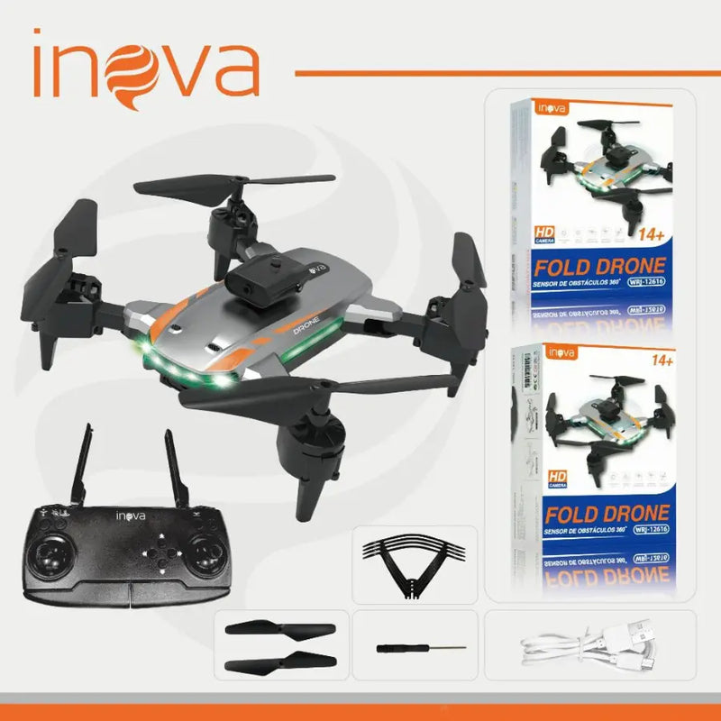 Drone Dobravel com Câmera e Sensor de Obstáculos WRJ 12616 Inova
