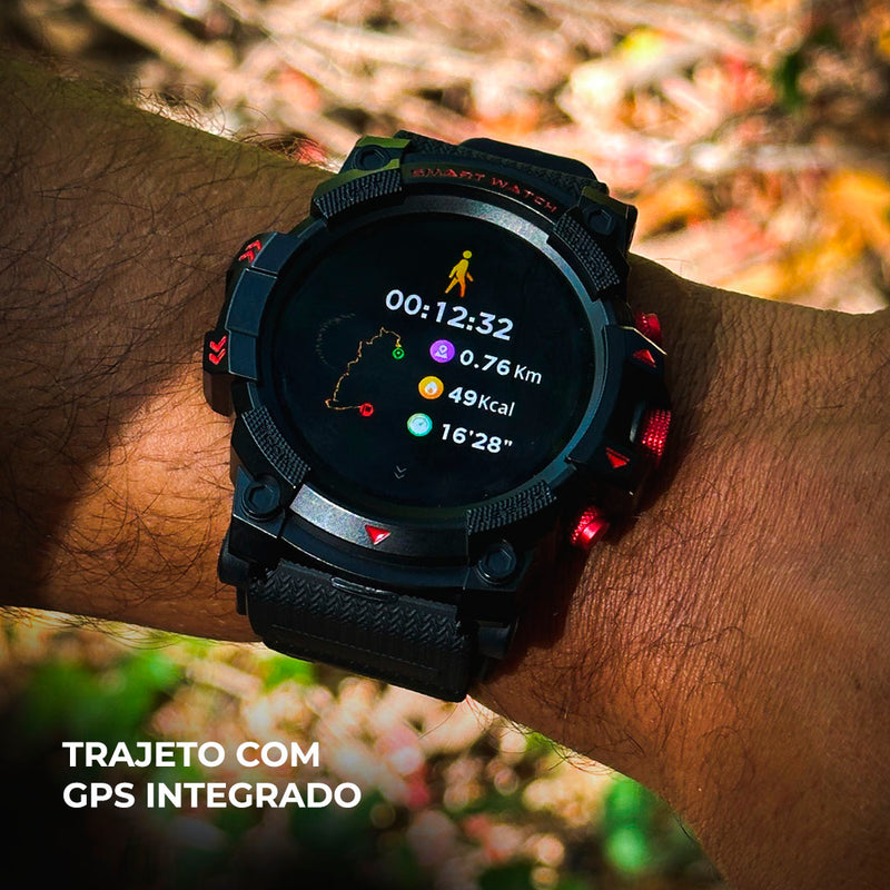 Smartwatch Thunder com GPS Integrado 1ATM 100 Modos de Esporte