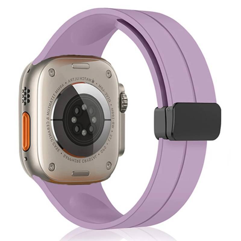 Pulseira de Silicone Magnética Dobrável 38mm/40mm/41mm