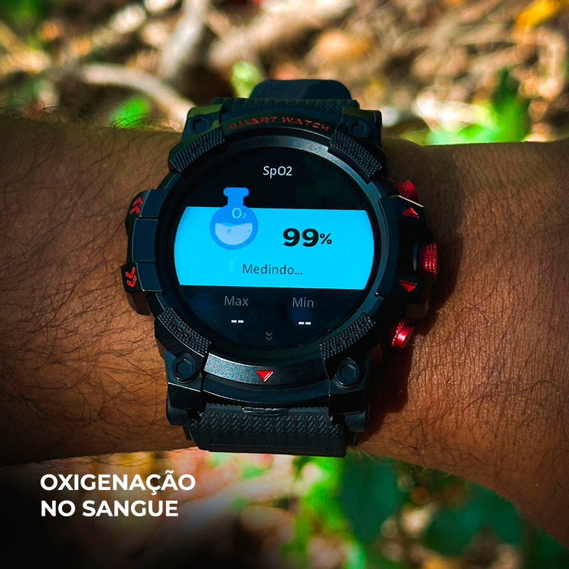 Smartwatch Thunder com GPS Integrado 1ATM 100 Modos de Esporte