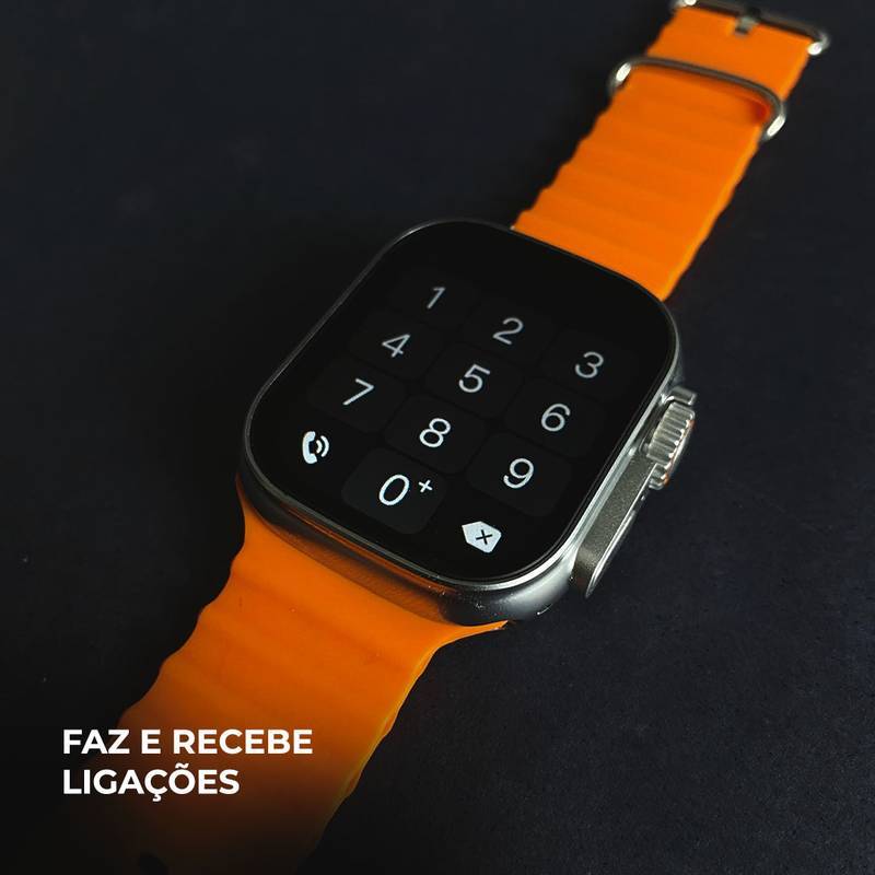 Smartwatch WS 80 Ultra 2 +Fone bluetooth com 7 Pulseiras