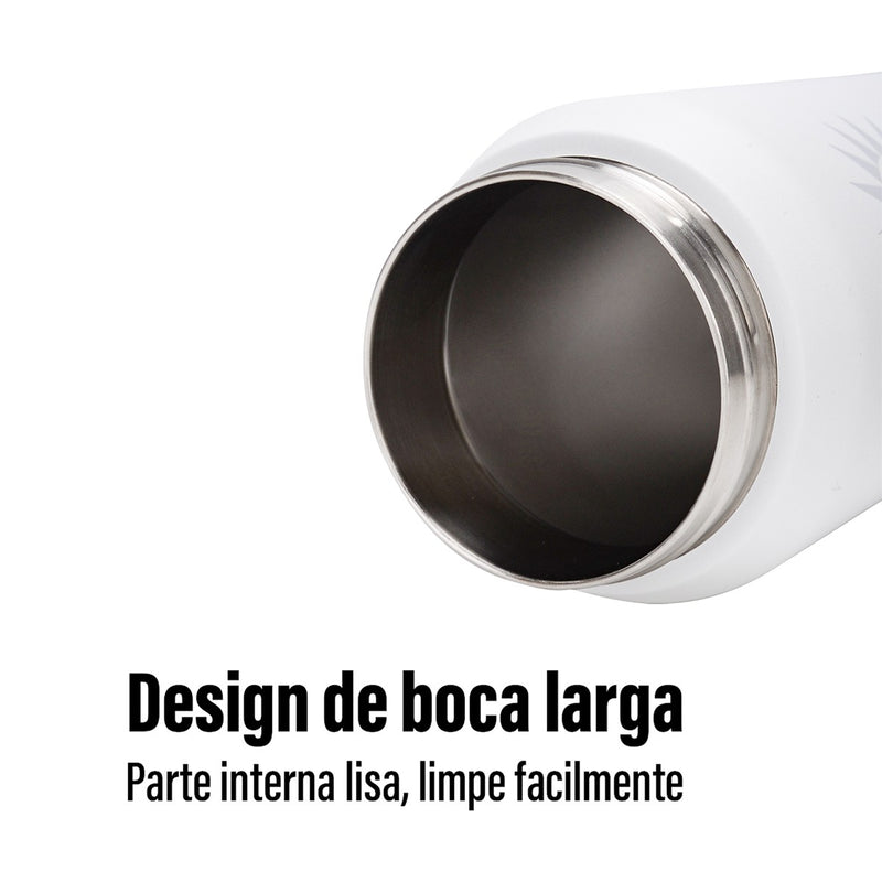 Garrafa Térmica de Aço com Suporte de Telefone Magnético