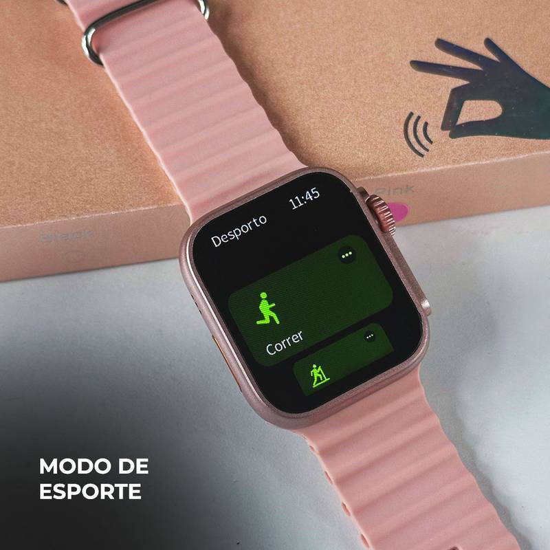 Smartwatch WS26 Ultra 2 Mini 42mm com 4 Pulseiras e Dual Touch