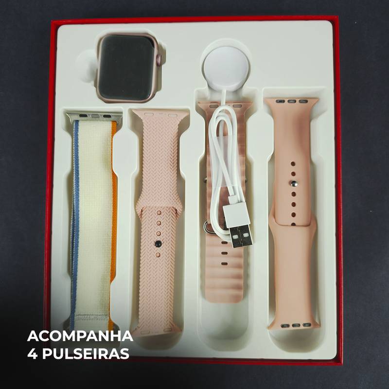 Smatwatch WS 25 Mini 42mm com 4 Pulseiras