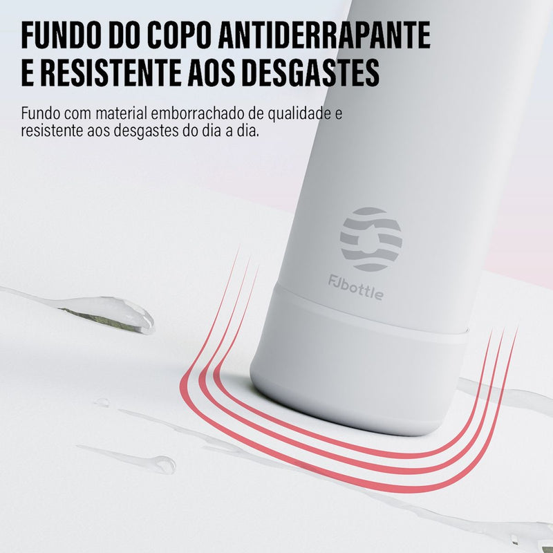 Garrafa Térmica de Aço com Suporte de Telefone Magnético