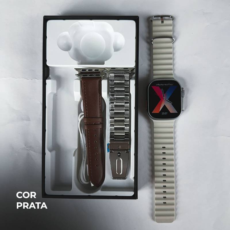Smartwatch WS 79 Ultra 2 com 3 Pulseiras