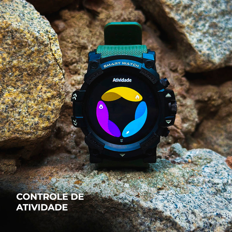 Smartwatch Thunder com GPS Integrado 1ATM 100 Modos de Esporte