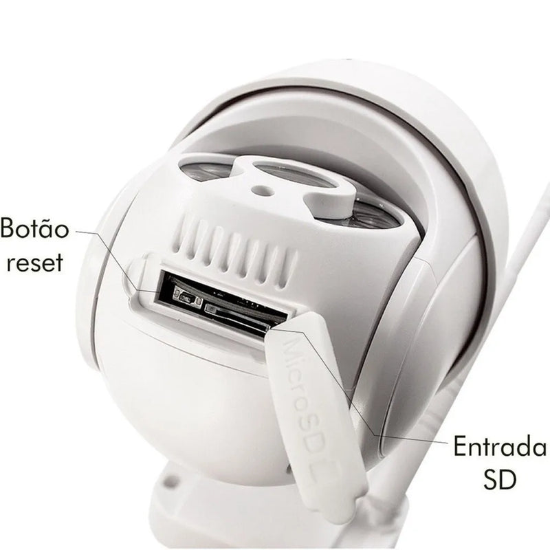 Câmera A8 Prova Dágua Full Hd Wifi Smart IP Infravermelho Zoom 4x APP: YOOSEE