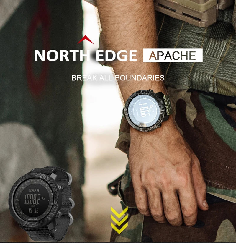 Smartwatch Militar Norte Edger com Bússola e Altímetro