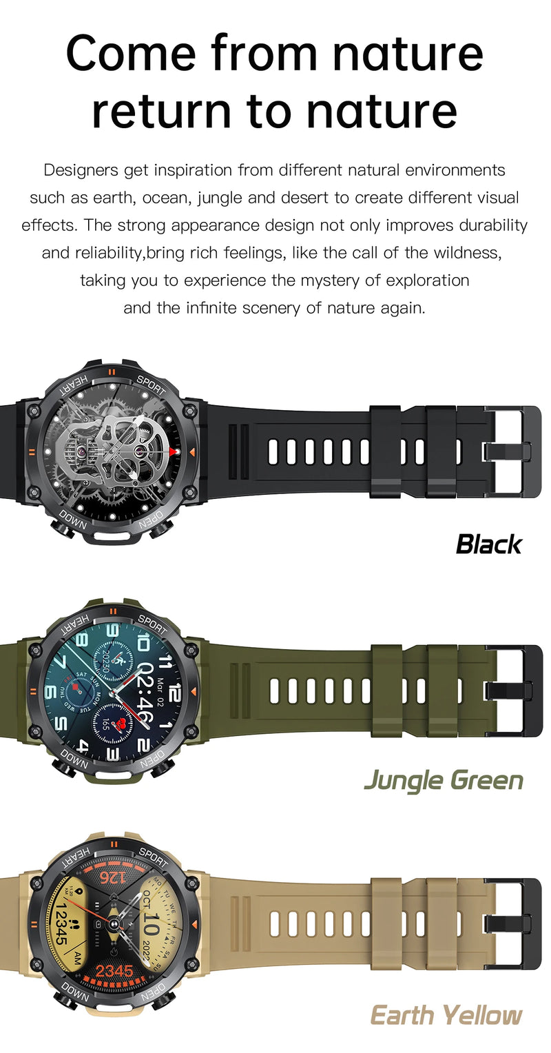 Smartwatch Militar a Prova D'agua