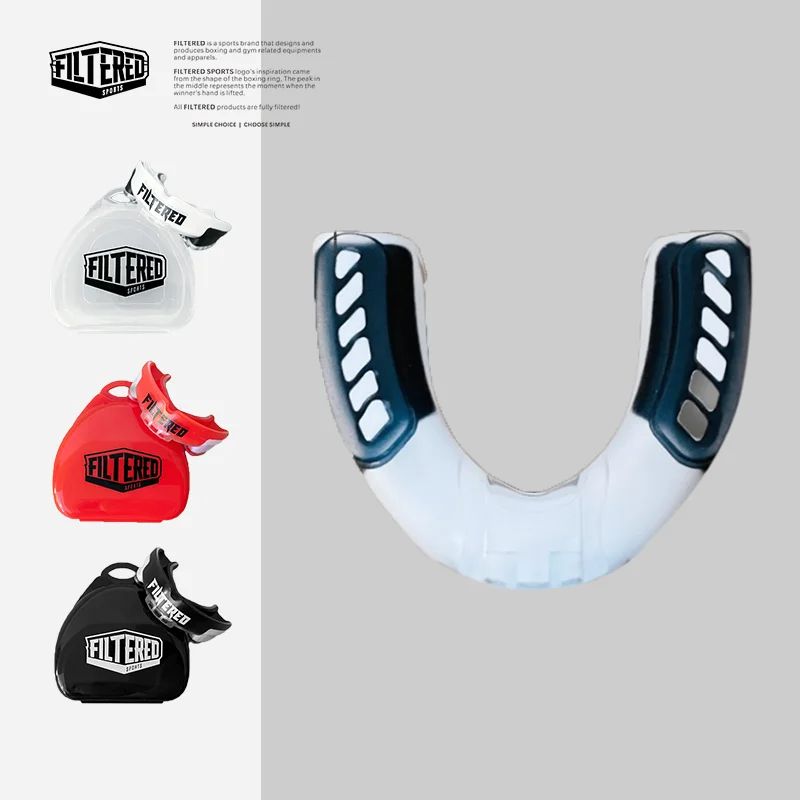 Protetor bucal esportivo filtrado, muay thai, boxe, proteção dos dentes, mma,