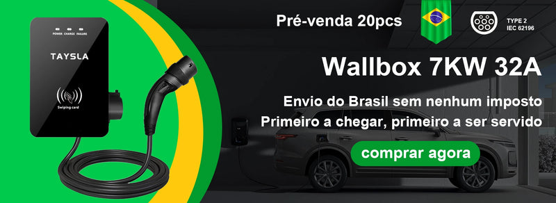 Estação de carregamento de veículo elétrico TAYSLA tipo 2 7kW 32A 5M