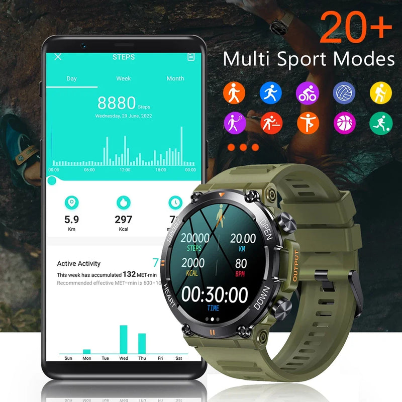 Smartwatch Militar a Prova D'agua