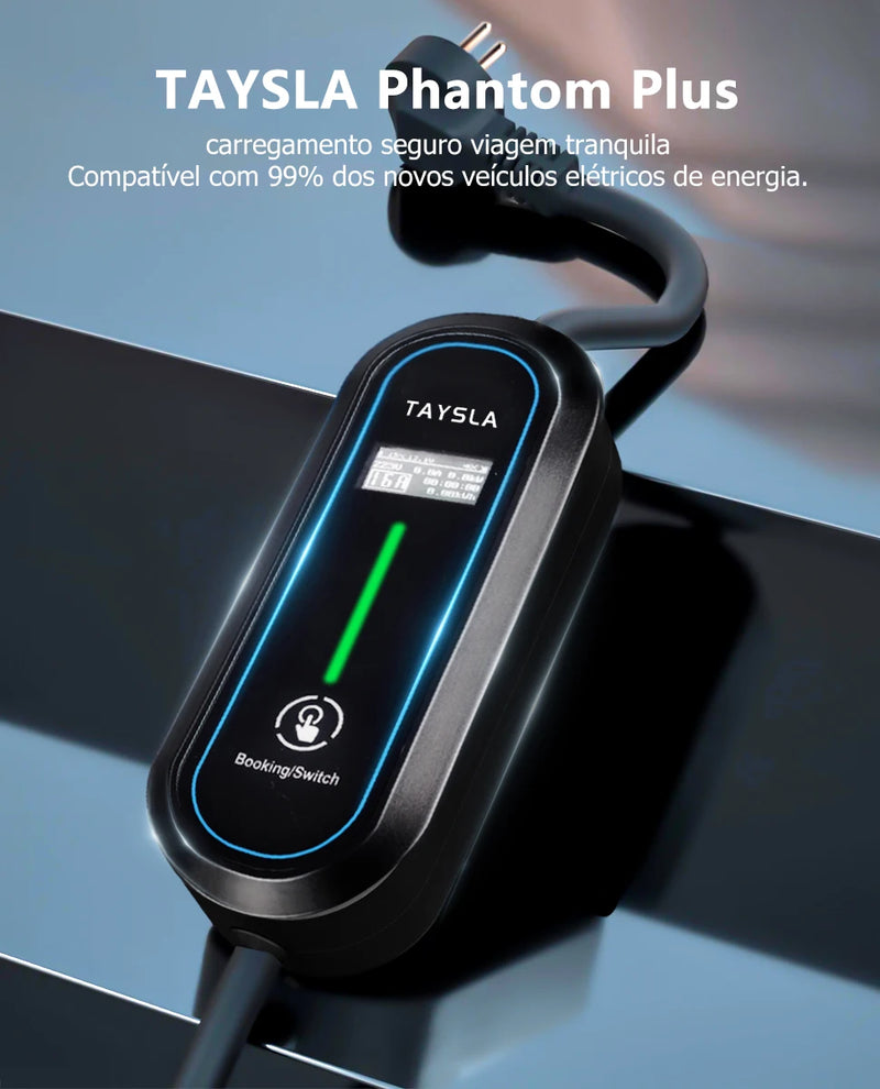 TAYSLA Carregador Phantom Plus para Carros Elétricos, 7kW, 32A, 3,5kW, 16A, 80V