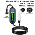 TAYSLA Carregador Phantom Plus para Carros Elétricos, 7kW, 32A, 3,5kW, 16A, 80V