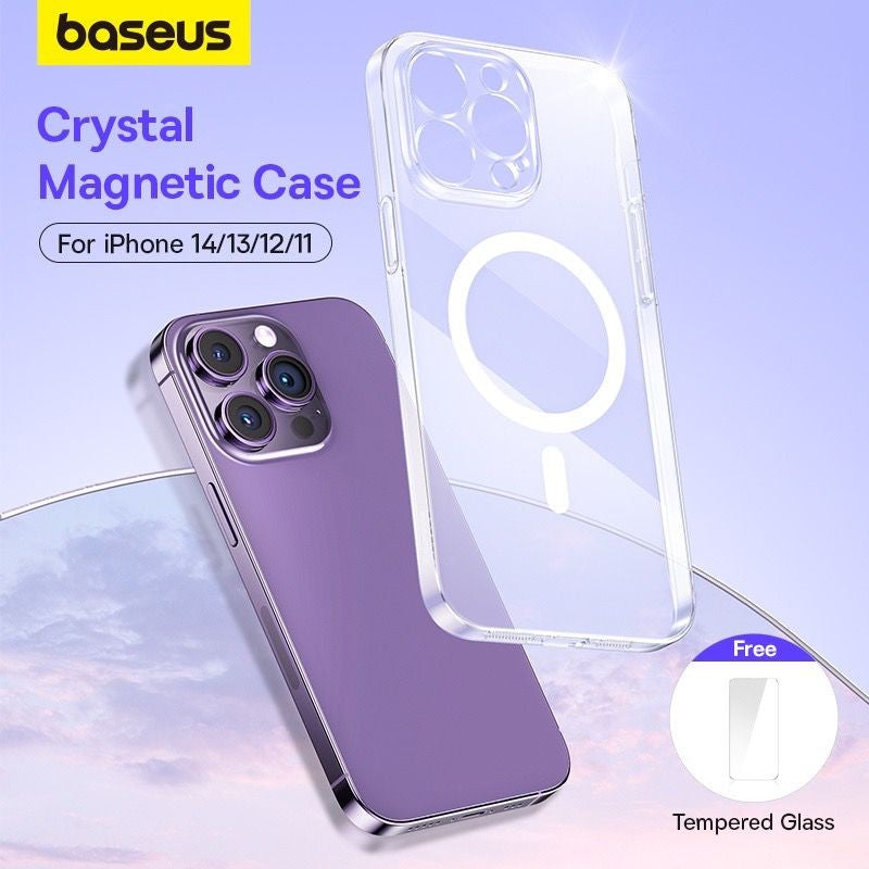 Capa Magnética Magsafe para iPhone 11 12 13 14 Pro Max Mini Xr X Xs 7 8 Plus Se