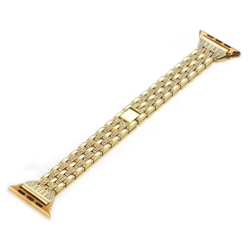 Pulseira de Aço com Cristais 42mm 44mm 45mm 49mm