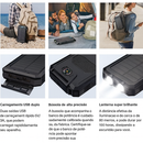 Carregador Portátil Power Bank Solar USB Laranja.