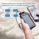 Carregador Portátil Power Bank Solar USB Laranja.