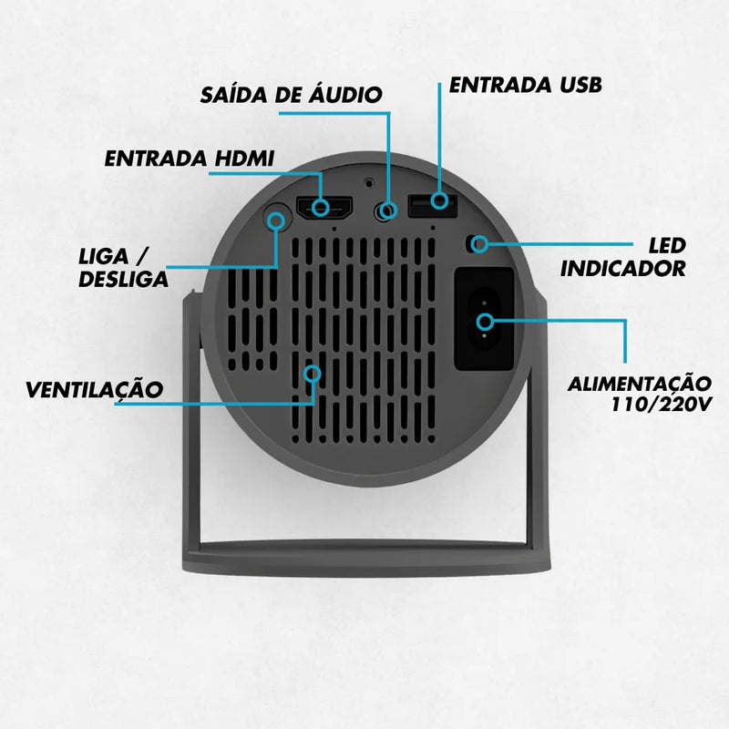 Projetor Ultra HD Tela 4k Smart Portátil
