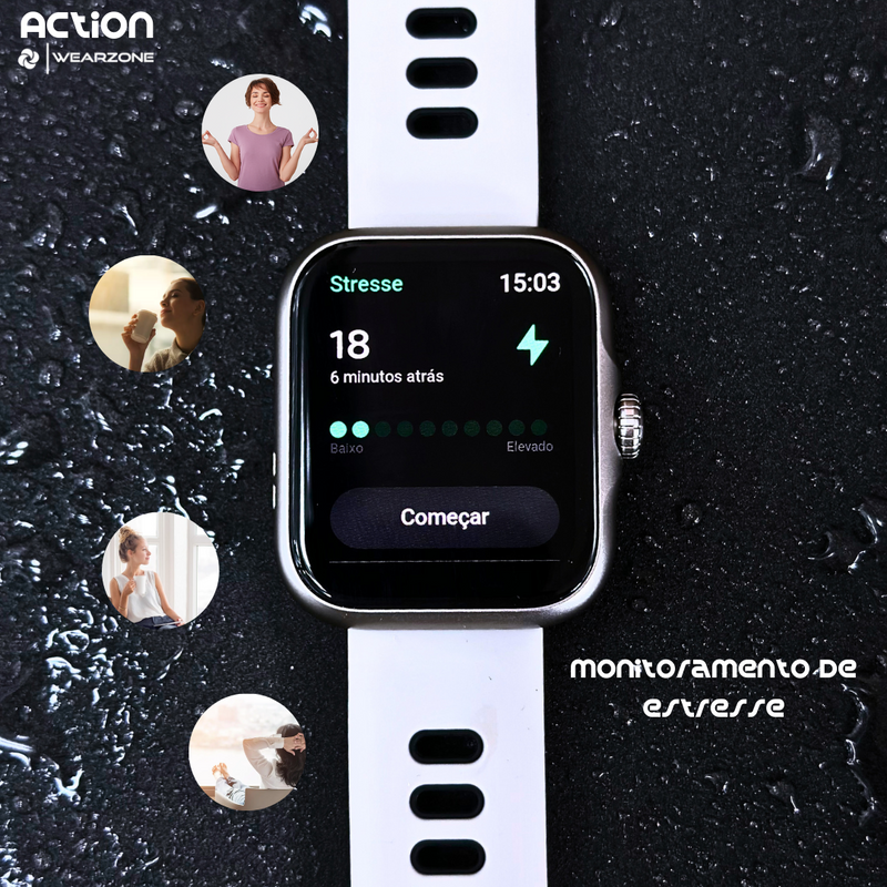 Smartwatch Action à Prova D'água 30 metros