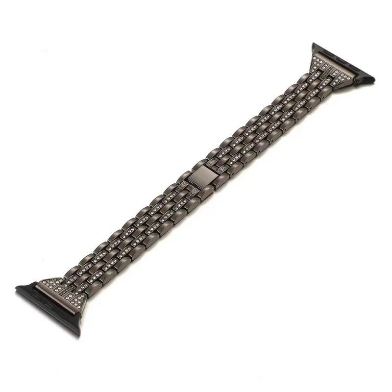 Pulseira de Aço com Cristais 42mm 44mm 45mm 49mm