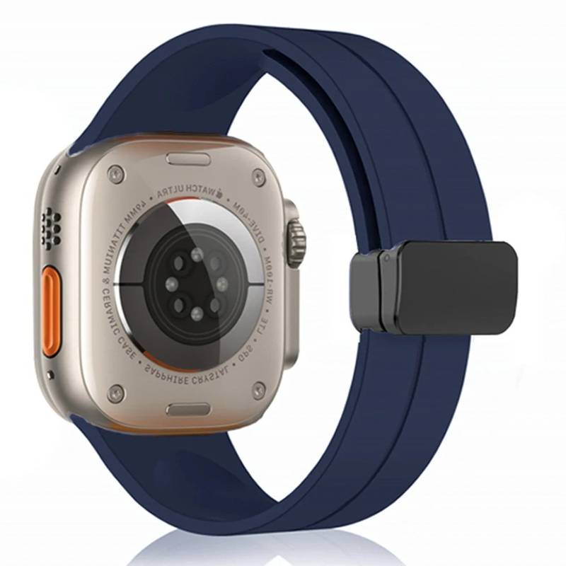 Pulseira de Silicone Magnética Dobrável 38mm/40mm/41mm