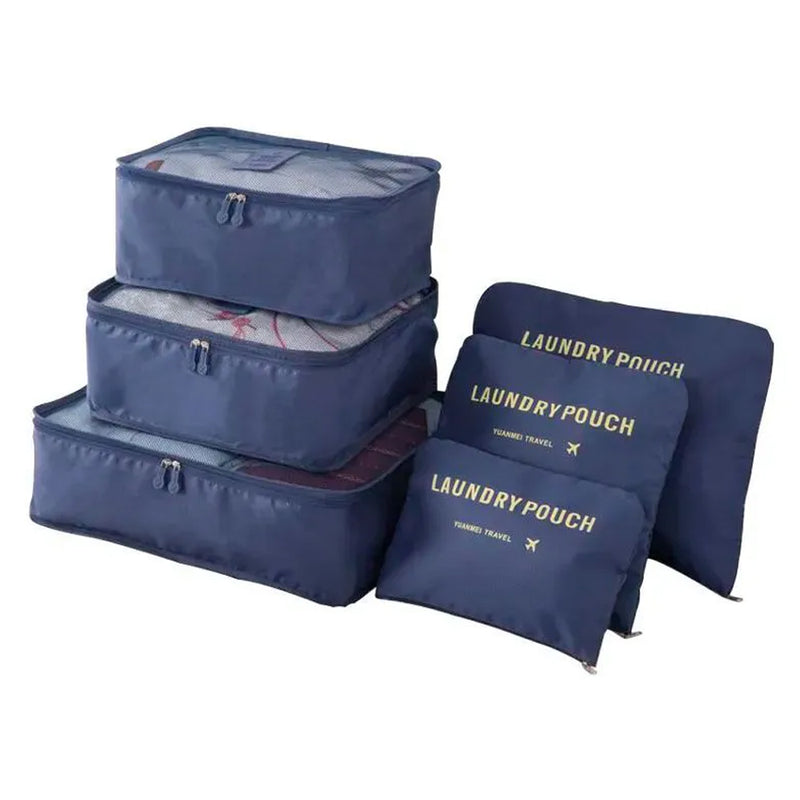Kit 6 Sacos Organizador De Roupas Para Mala De Viagem