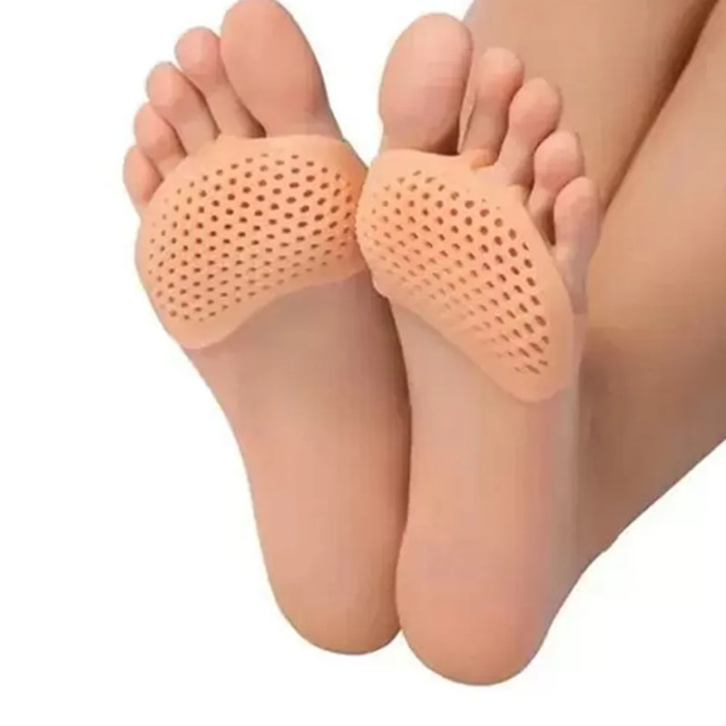 Par Meia Palmilha Ortopédica Protetor para os Pés Almofada Silicone Gel