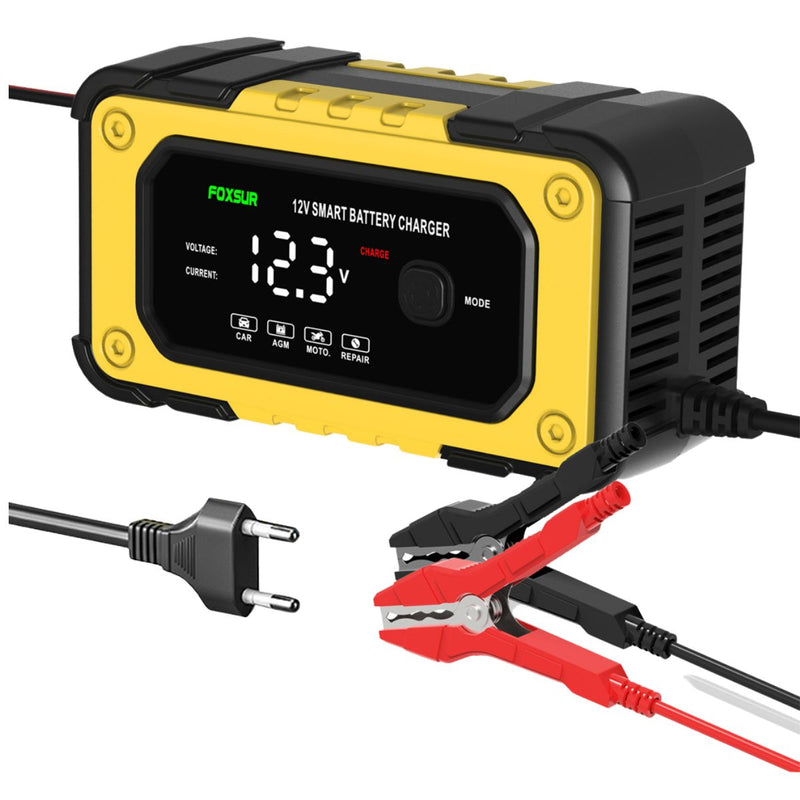 Carregador Automático De Bateria Foxsur 12v/6a Suv Led Truck