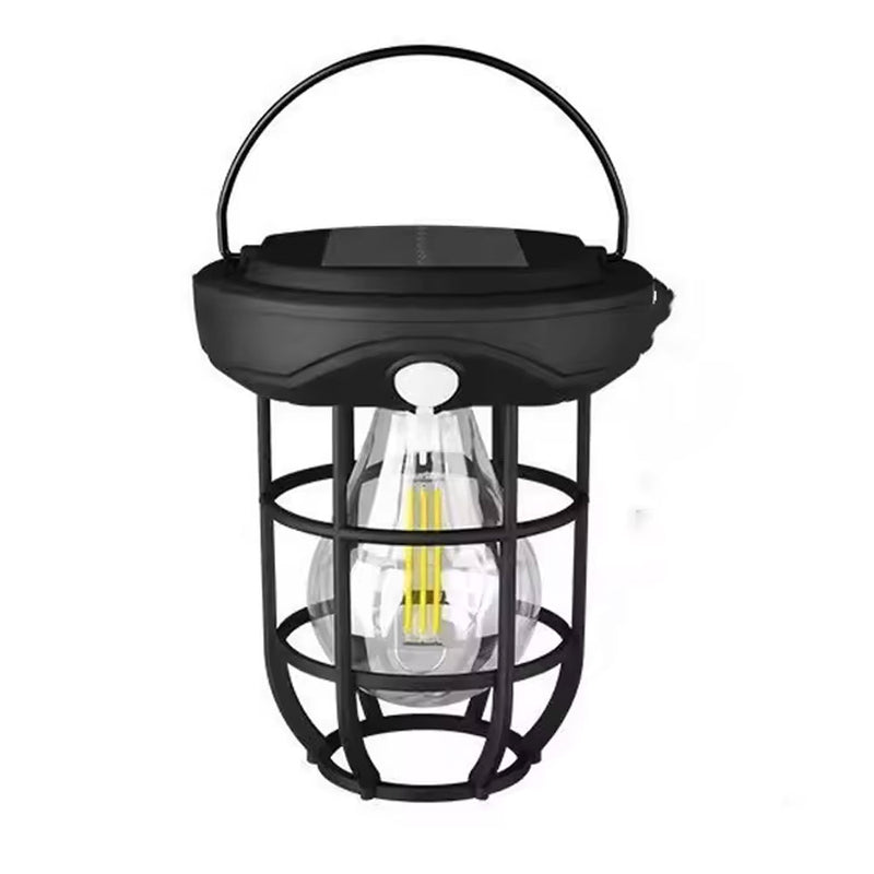 Luminária Lampião Recarregável Solar Com Sensor