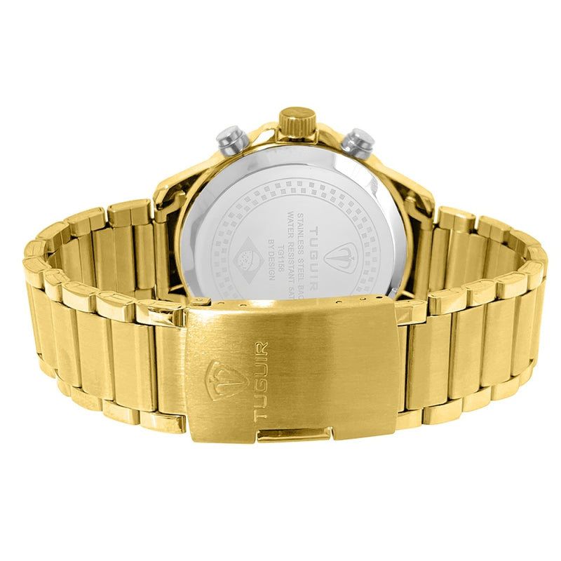 Relógio Masculino Tuguir Analógico e Digital TG1156 Dourado e Preto