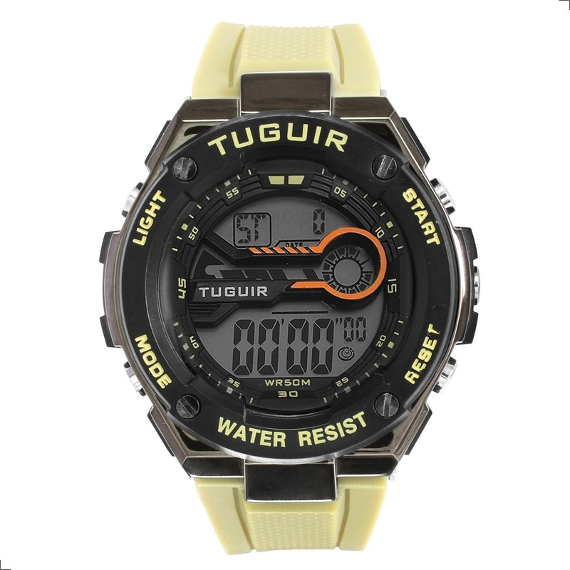 Relógio Masculino Tuguir Digital TG293 Preto e Bege