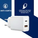Carregador Completo 67W Turbo Entrada USB + USB-C Branco