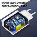 Carregador Completo Turbo 40W Duas Entradas Cabo Tipo C A'Gold